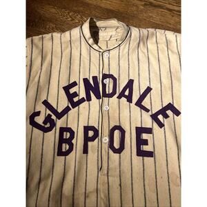 Vintage 10s 20s A.G Spalding baseball uniform jersey Antique Elks Lodge Glendale